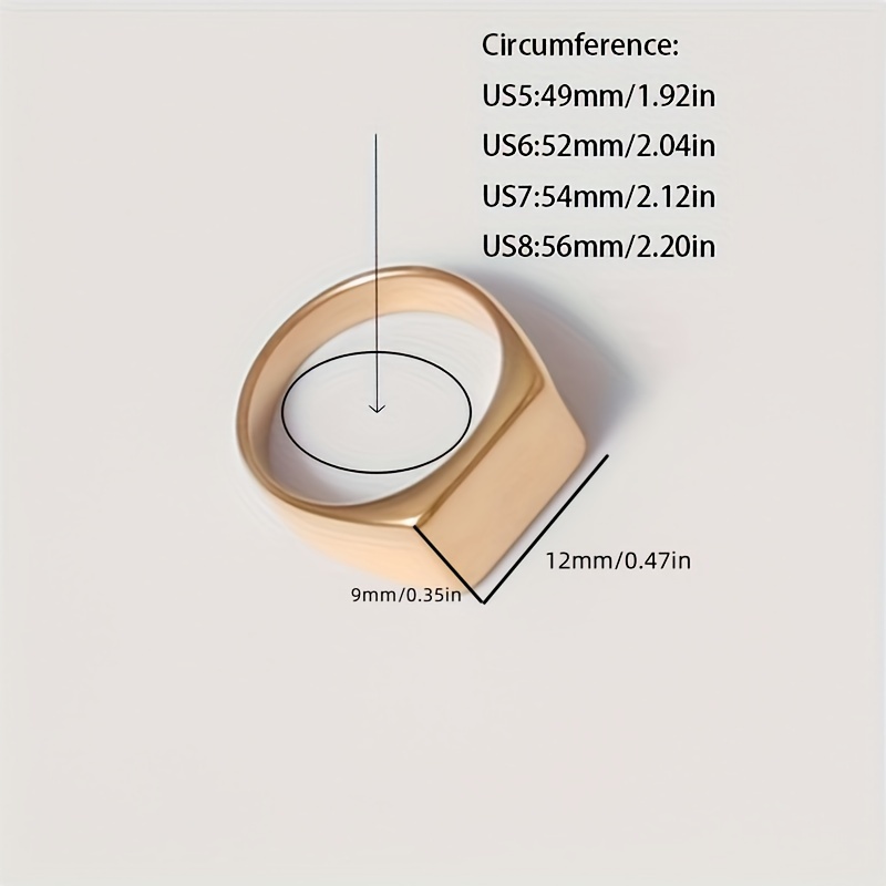 Geometric Circle Ring Stainless Steel Minimalist Punk Lightweight